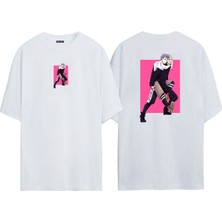 The Wert Unisex Bad Boy Bigbang Ön Arka Baskılı Beyaz Oversize T-Shirt