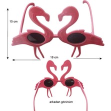 Pandoli Hawaian Hula Flamingo Şeklinde Parti Gözlüğü Pembe Renk 1 Adet