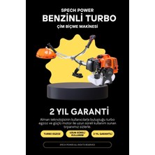 Spech Power Jacobs Serii 14 Hp Yan Tipi Benzinli Motorlu Ot Çalı Tırpanı Çim Biçme Tirpan Makinesi Misine Hediye