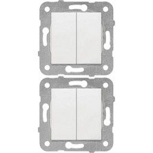 Viko Karre Komütatör Beyaz (Çerçeve Dahil) 90967002 (2 Adet)