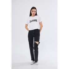 Charamela Crop Baskılı T-Shırt