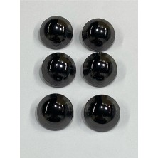 Karan Tuhafiye Metal Düğme/kaban Manto Boyu/ 6 Lı Set/2,5 CM/JX022/SIYAH