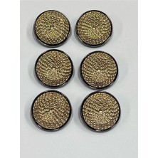 Karan Tuhafiye Metal Düğme/trençkot Ceket Boyu/ 6 Lı Set/2,5 CM/JX14