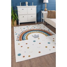 Venucci Home & Living Quincey Bukleli Yumuşak Peluş Post Shaggy Krem Çocuk Odası Oturma Odası Salon Mutfak Halısı