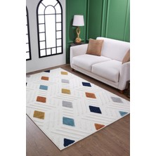 Venucci Home & Living Quincey Bukleli Yumuşak Peluş Post Shaggy Krem Çocuk Odası Oturma Odası Salon Mutfak Halısı