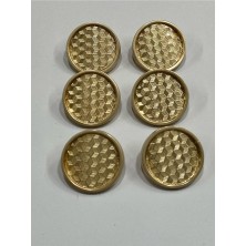 Karan Tuhafiye Metal Düğme/trençkot Ceket Boyu/ 6 Lı Set/2,3 CM/JX16/MAT Gold