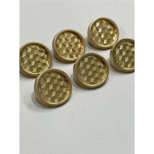 Karan Tuhafiye Metal Düğme/hırka Yelek Boyu/ 6 Lı Set/1,8 CM/JX16/MAT Gold