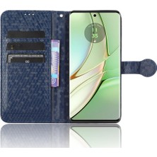 YH Market Motorola Kenar 40 Manyetik Toka Geometrik Desen Deri Cüzdan Için Kılıf (Yurt Dışından)