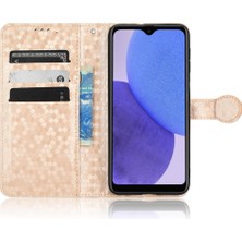 YH Market Samsung Galaxy A23 5g Manyetik Toka Geometrik Desen Deri (Yurt Dışından)