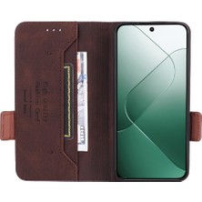 YH Market Xiaomi 14 Için Kılıf Koruyucu Kapak Deri Kart ile Folio Flip Case (Yurt Dışından)