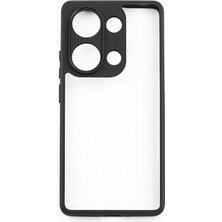 Case 4u Xiaomi Redmi Note 13 Pro 4g Kılıf Kamera Korumalı Şeffaf Arka Yüzey New Roll Kapak Siyah