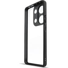 Case 4u Xiaomi Redmi Note 13 Pro 4g Kılıf Kamera Korumalı Şeffaf Arka Yüzey New Roll Kapak Siyah