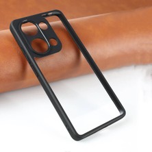 Case 4u Xiaomi Redmi Note 13 Pro 4g Kılıf Kamera Korumalı Şeffaf Arka Yüzey New Roll Kapak Siyah