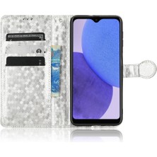 YH Market Samsung Galaxy A23 5g Manyetik Toka Geometrik Desen Deri (Yurt Dışından)