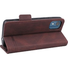 YH Market Nokia C02 Deri Folio Flip Case Için Kılıf Tam Koruma Koruyucu (Yurt Dışından)