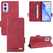 YH Market Kart Tutucu Kickstand ile Oneplus 9 Deri Folio Flip Case Için Kılıf (Yurt Dışından)