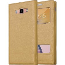 Smart Tech Samsung Galaxy J7 2016 J710 Pencereli Kapaklı Magnum Kılıf
