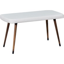 Vilinze Eames Ahşap Ayak Deri Mutfak Masası Bankı