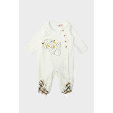 Layette Bg Store Kız Bebek Beyaz Tulum 23FW0LT7813