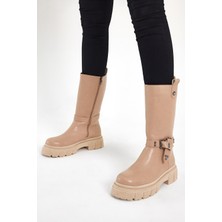 Tonny Black Kadın Nude Cilt Tonny Black Rahat Kalıp Tokalı Çizme