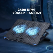 Havit Gamenote F2076 Cooling Pad Aydınlatmalı Gaming Laptop Soğutucu - Ayarlanabilir - 2400RPM - 17"