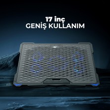 Havit Gamenote F2076 Cooling Pad Aydınlatmalı Gaming Laptop Soğutucu - Ayarlanabilir - 2400RPM - 17"