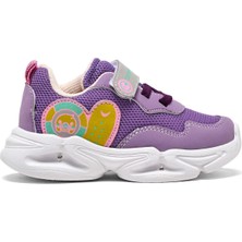 Tonny Black Çocuk  Lila Somon Tonny Black Işıklı Cırtlı Ayakkabı