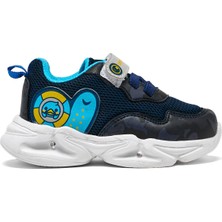 Tonny Black Çocuk  Lacivert Kamuflaj Tonny Black Işıklı Cırtlı Ayakkabı