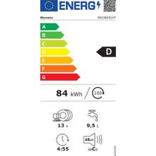 Siemens SN23IW51KT IQ300 D Sınıfı 4 Programlı Bulaşık Makinesi