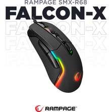 Rampage SMX-R68 Falcon-X USB  800-6400 Dpi Rgb Ledli Oyuncu Mouse Siyah