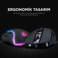 Rampage SMX-R68 Falcon-X USB  800-6400 Dpi Rgb Ledli Oyuncu Mouse Siyah