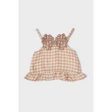 Gb Baby Layette Kız Bebek Ekose Bluz