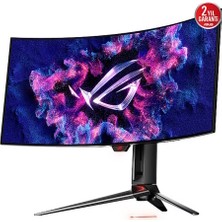 ASUS ROG SWIFT OLED PG34WCDM   33.9 GAMING 3440x1440 0.03MS 240HZ DP HDMI USB-C VESA 3YIL ELMB, HDR 400, AKILLI KVM, YÜKSEKLİK AYARI USB-C PD90 W Monitör