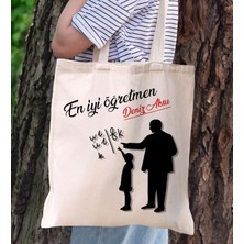 Bk Gift Kişiye Özel Öğretmenler Günü Tasarımlı Kanvas Bez Çanta - 6, Öğretmene Hediye, Öğretmenler Günü