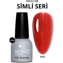 Momo Kalıcı Oje S025 Simli Canlı Kırmızı 14 ml