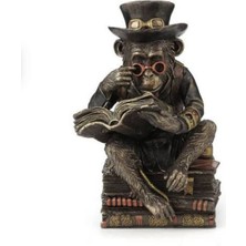 Wıse Veronese Serisi-Wise Karışık-Wıse Kitap Okuyan SEMPANZE-11.5 x 13.5 x 19.5 cm– Dekoratif Obje ve Koleksiyonluk Model