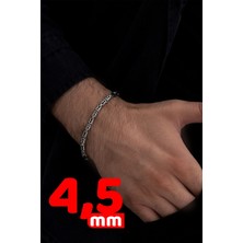 Osmanlı Gümüş Kral Zincir Erkek Gümüş Bileklik 4Mm Orta Kalınlıkta