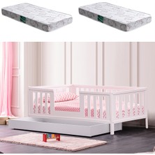 Setay Montessori Karyola, Berlin Yavrulu Montessori Yatak - Pembe + 2 Adet Comfort Yatak