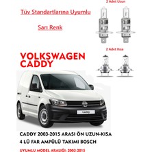 Bosch  Caddy 2003-2015 Arası Ön Uzun-Kısa Takım Sarı Renk Far Ampülü Takımı