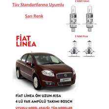 Bosch  Fiat Linea 2012 Model Ön Uzun-Kısa 4 Lü Far Ampülü Takımı