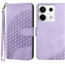 4U Sky Xiaomi Redmi Için Note 13 Pro 5g Case Fil Kafa Deseni Deri Kapak Morası (Yurt Dışından)