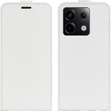 4U Sky Xiaomi Redmi Için Note 13 Pro 5g Case Crazy Horse Doku Cep Telefonu Deri Kapak-Beyaz (Yurt Dışından)