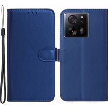 4U Sky Xiaomi 13T/13T Pro/redmi K60 Ultra Pu Deri Kapak Cep Telefon Kılıfları Kayış Mavisi (Yurt Dışından)