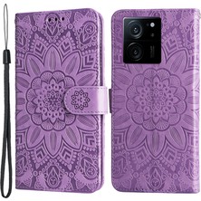 4U Sky Xiaomi Için Redmi K60 ULTRA/13T/13T Pro Case Cüzdan Anti-Sracratch Pu Deri Manyetik Telefon Kapak-Mor (Yurt Dışından)