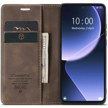 4U Sky Xiaomi 13T/13T Pro/redmi K60 Ultra Kılıf Deri Şok Geçirmez Stand Telefon Kapak-Koffee (Yurt Dışından)