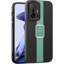 4U Sky Xiaomi 11T 5G/11T Pro 5g Kapak Akıllı Telefon Protector Pu Deri+Tpu+Akrilik Vaka Yeşili (Yurt Dışından)