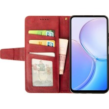 4U Sky Xiaomi 14 Pro Case Balf Doku Dingisi Stand Cüzdan Cep Telefonu Kapak-Kırmızı (Yurt Dışından)