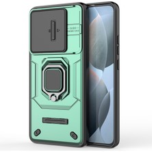 4U Sky Xiaomi Redmi K70E 5g Kapak Slayt Lens Kapağı Pc+Tpu Kickstand-Green ile Şok Geçirmez Cep Telefonu Kasası (Yurt Dışından)