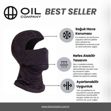 Oil Company Antrasit Balaklava Termal Kar Maskesi Unisex
