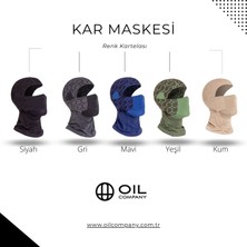 Oil Company Antrasit Balaklava Termal Kar Maskesi Unisex